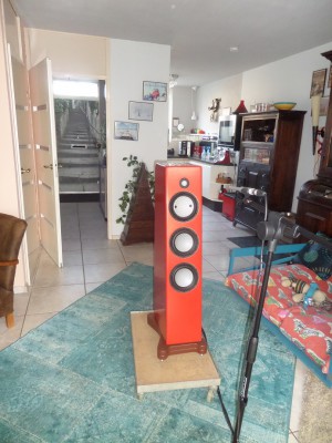 Euridice met meet microfoon