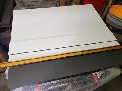 De bestelde platen en een Incra track