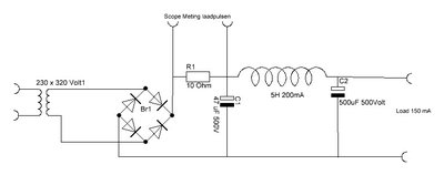 Schema 1 meet weerstand is 10 Ohm in de plus