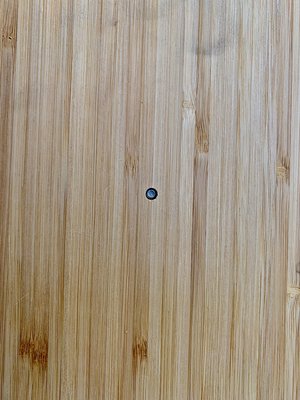 Detail opname van gat met pin.