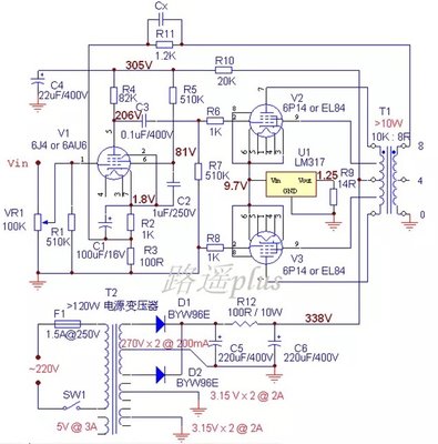 Schema printje met lm317 stroombron