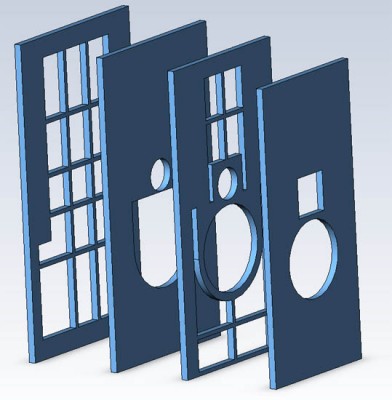 3D model van de opbouw vd baffle