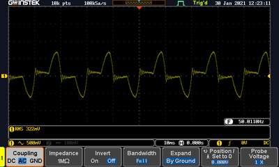 over 10 ohm in de 220 sec. relais is op
