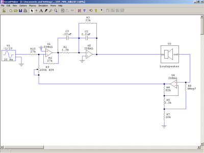 Schema voor respons met 2x 6dB hellingen<br />(zonder notches)
