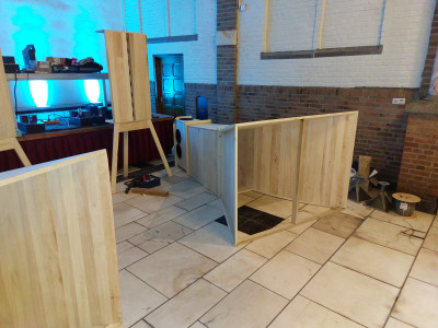 grote kapelset in opbouw