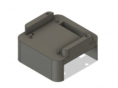 CAD model van het beugeltje voor het display/tacometer.