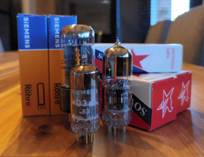 2x Siemens d3a, 2x Sovtek 5AR4, 2x Sovtek 6N30P