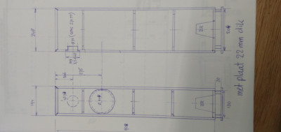 Maatvoering bij 22mm plaat