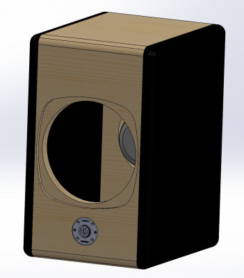 Impressie achterkant, op grapcad was geen 3D model van de PR, dus die is uit tekening gelaten.
