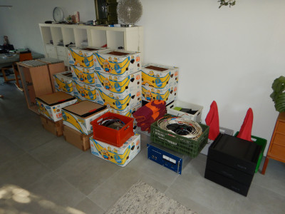 transport-modus. Lang leve de bananen-dozen