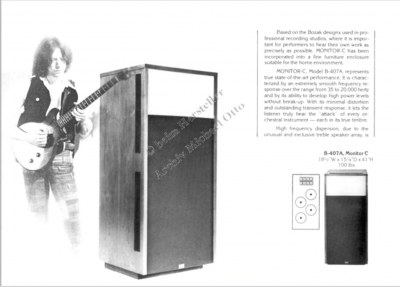 196x, Bozak B-407A (actieve versie), Monitor C