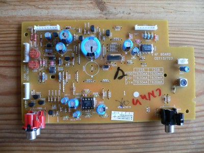 PCB met de ondertussen uitgevoerde werken.
