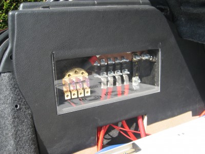 zijpaneel met zelfgemaakt verdeelblok