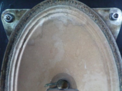 close-up gedeelte van de woofer