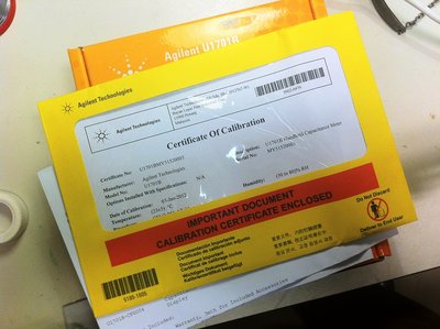 Linkwitz Orion Agilent capacitance meter calibratie rapport