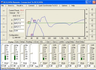 DCX2496 output