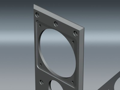 Detail van de alu baffle