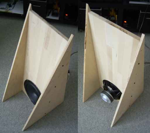 test woofer open baffle