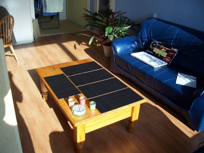 De Merford platen zijn ook binnen, even rechttrekken in de zon.