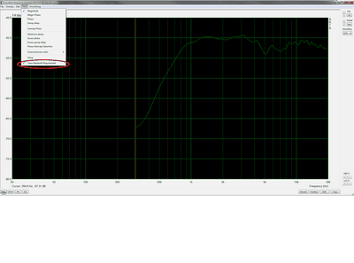 Frequentierespons van XT25SC, time- bandwidth requirement aangevinkt om alleen te laten zien wat je daadwerkelijk meet.