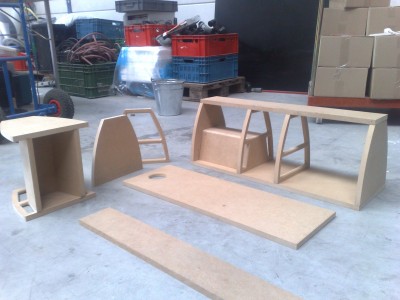 Onderdelen in aanbouw