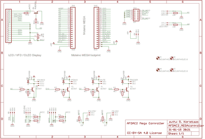 AFDAC2 Compatible MEGA controller basisprint - draft